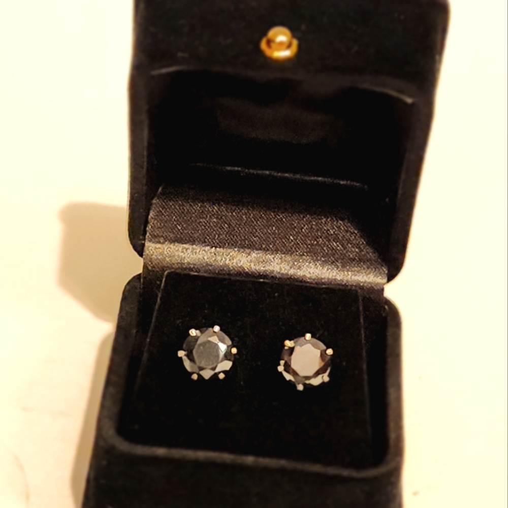 Authentic Carbonite Diamond Earrings